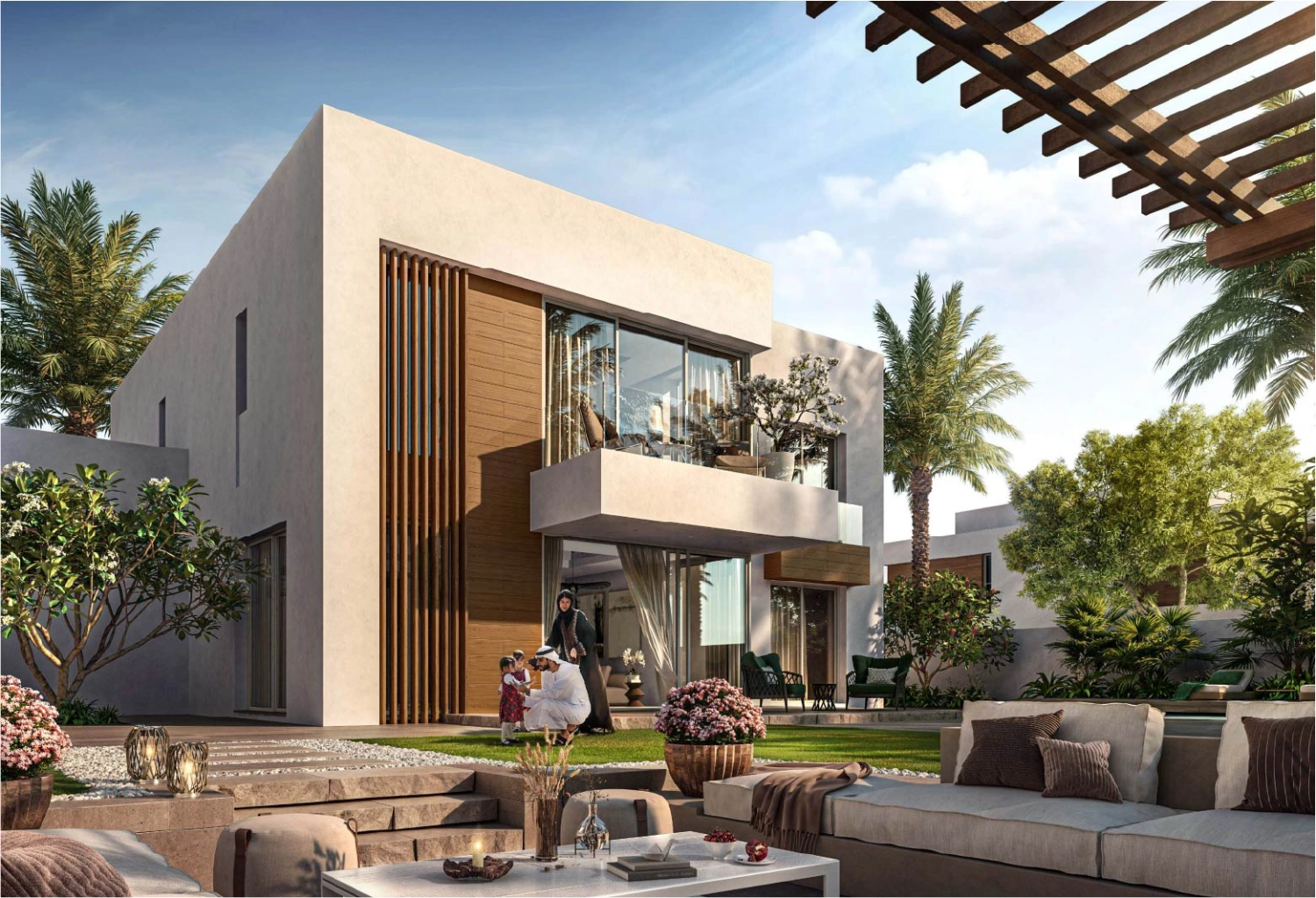 Secluded villas with private gardens in The Dunes Abu Dhabi